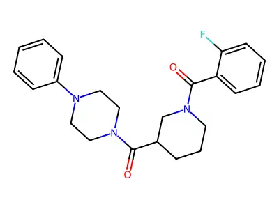 (2-Fluorophenyl){3-[(4-phenylpiperazin-1-yl)carbonyl]piperidin-1-yl}methanone structure