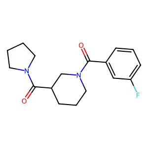 [1-(3-Fluorobenzoyl)piperidin-3-yl]-pyrrolidin-1-ylmethanone structure