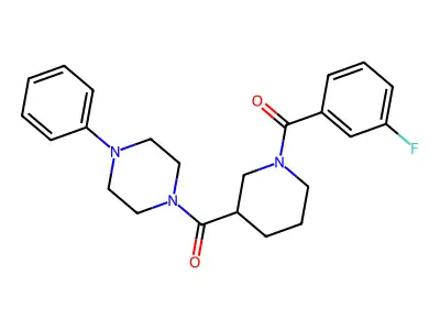(3-Fluorophenyl){3-[(4-phenylpiperazin-1-yl)carbonyl]piperidin-1-yl}methanone structure