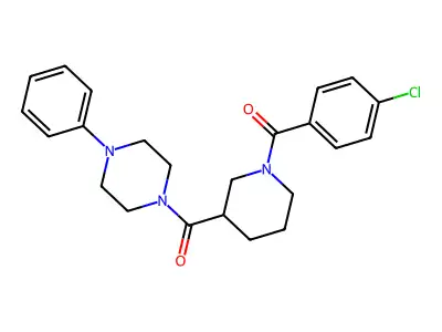 (4-Chlorophenyl){3-[(4-phenylpiperazin-1-yl)carbonyl]piperidin-1-yl}methanone structure