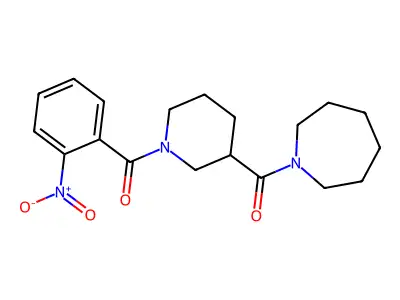 1-{[1-(2-Nitrobenzoyl)-3-piperidinyl]carbonyl}azepane structure