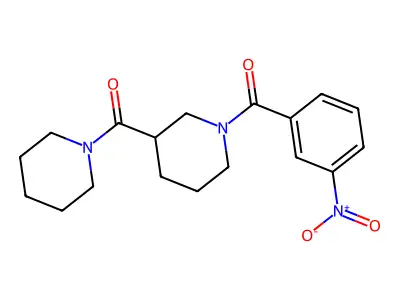 [1-(3-Nitrobenzoyl)piperidin-3-yl]-piperidin-1-ylmethanone structure