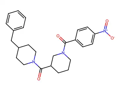 (4-Benzylpiperidin-1-yl)-[1-(4-nitrobenzoyl)piperidin-3-yl]methanone structure
