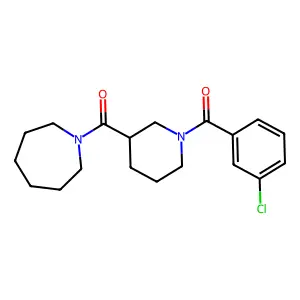 Azepan-1-yl-[1-(3-chlorobenzoyl)piperidin-3-yl]methanone structure