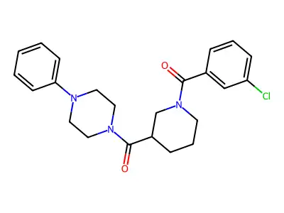 [1-(3-Chlorobenzoyl)piperidin-3-yl]-(4-phenylpiperazin-1-yl)methanone structure