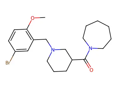 Azepan-1-yl-[1-[(5-bromo-2-methoxyphenyl)methyl]piperidin-3-yl]methanone structure