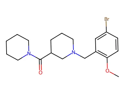 (1-(5-Bromo-2-methoxybenzyl)piperidin-3-yl)(piperidin-1-yl)methanone structure
