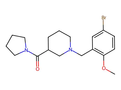 [1-[(5-Bromo-2-methoxyphenyl)methyl]piperidin-3-yl]-pyrrolidin-1-ylmethanone structure