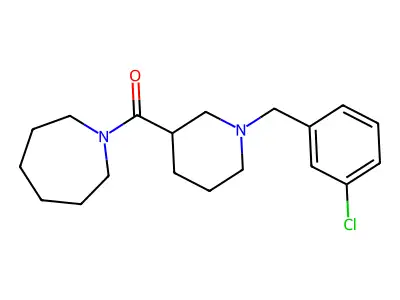 Azepan-1-yl-[1-[(3-chlorophenyl)methyl]piperidin-3-yl]methanone structure
