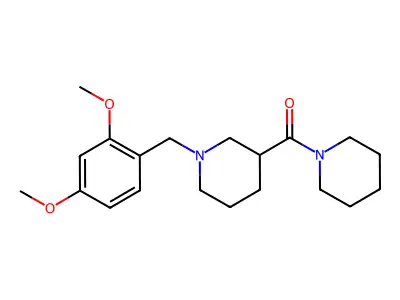 [1-[(2,4-Dimethoxyphenyl)methyl]piperidin-3-yl]-piperidin-1-ylmethanone structure