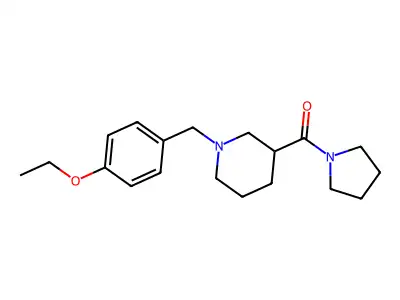 1-(4-Ethoxybenzyl)-3-(1-pyrrolidinylcarbonyl)piperidine structure