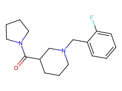 1-(2-Fluorobenzyl)-3-(1-pyrrolidinylcarbonyl)piperidine structure