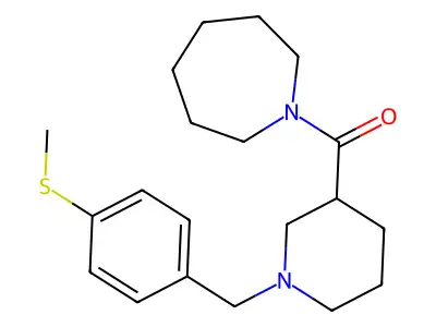 Azepan-1-yl-[1-[(4-methylsulfanylphenyl)methyl]piperidin-3-yl]methanone structure