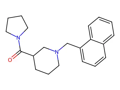 1-(1-Naphthylmethyl)-3-(1-pyrrolidinylcarbonyl)piperidine structure