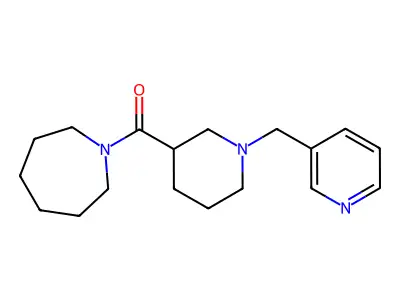 1-{[1-(3-Pyridinylmethyl)-3-piperidinyl]carbonyl}azepane structure