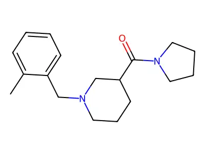 1-(2-Methylbenzyl)-3-(1-pyrrolidinylcarbonyl)piperidine structure