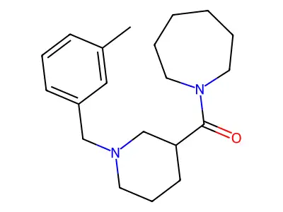 Azepan-1-yl-[1-[(3-methylphenyl)methyl]piperidin-3-yl]methanone structure