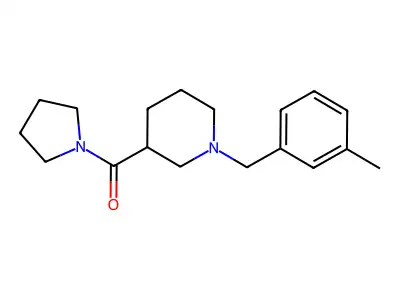 1-(3-Methylbenzyl)-3-(1-pyrrolidinylcarbonyl)piperidine structure