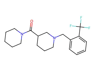 Piperidin-1-yl-[1-[[2-(trifluoromethyl)phenyl]methyl]piperidin-3-yl]methanone structure