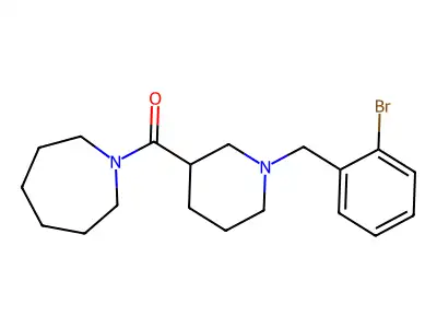 Azepan-1-yl-[1-[(2-bromophenyl)methyl]piperidin-3-yl]methanone structure
