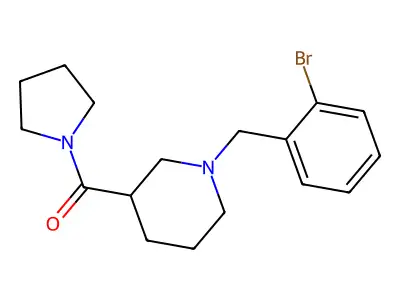 [1-[(2-Bromophenyl)methyl]piperidin-3-yl]-pyrrolidin-1-ylmethanone structure