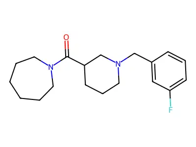 Azepan-1-yl-[1-[(3-fluorophenyl)methyl]piperidin-3-yl]methanone structure