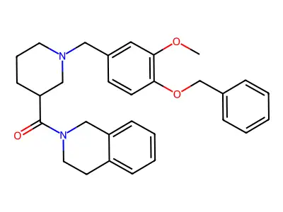 {1-[4-(benzyloxy)-3-methoxybenzyl]piperidin-3-yl}(3,4-dihydroisoquinolin-2(1H)-yl)methanone structure
