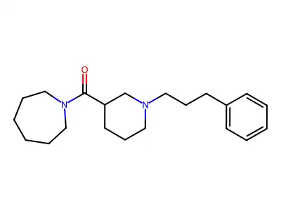 Azepan-1-yl-[1-(3-phenylpropyl)piperidin-3-yl]methanone structure