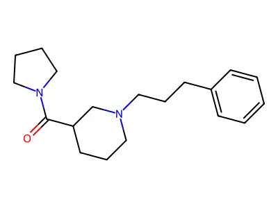 [1-(3-Phenylpropyl)piperidin-3-yl]-pyrrolidin-1-ylmethanone structure