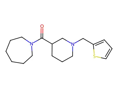 Azepan-1-yl[1-(thiophen-2-ylmethyl)piperidin-3-yl]methanone structure