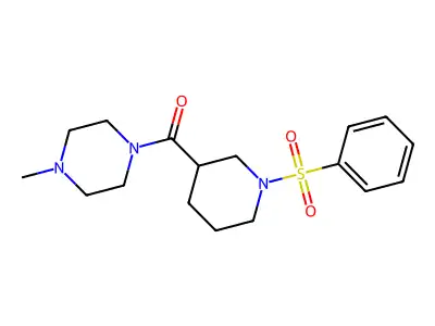 (4-Methylpiperazin-1-yl)[1-(phenylsulfonyl)piperidin-3-yl]methanone structure