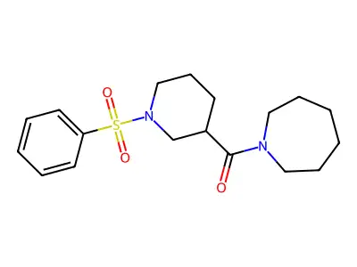 Azepan-1-yl-[1-(benzenesulfonyl)piperidin-3-yl]methanone structure
