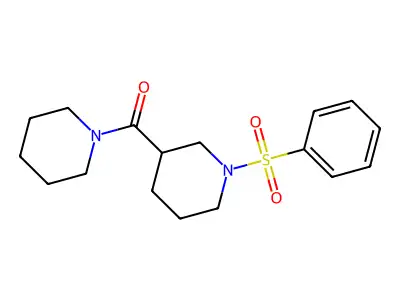 [1-(Phenylsulfonyl)piperidin-3-yl](piperidin-1-yl)methanone structure