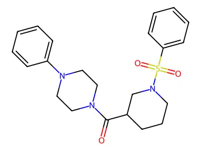 (4-Phenylpiperazin-1-yl)[1-(phenylsulfonyl)piperidin-3-yl]methanone structure