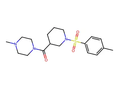 [1-(4-Methylphenyl)sulfonylpiperidin-3-yl]-(4-methylpiperazin-1-yl)methanone structure