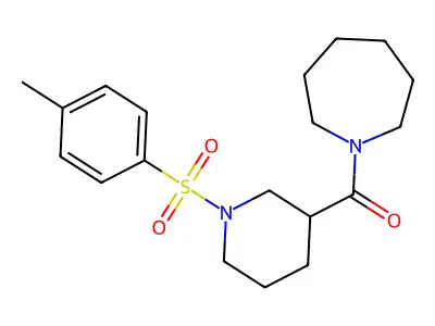 Azepan-1-yl-[1-(4-methylphenyl)sulfonylpiperidin-3-yl]methanone structure