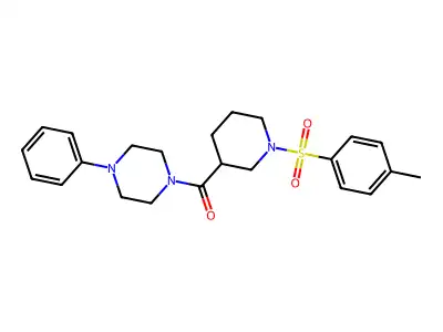 [1-(4-Methylphenyl)sulfonylpiperidin-3-yl]-(4-phenylpiperazin-1-yl)methanone structure