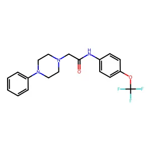 2-(4-phenylpiperazin-1-yl)-N-[4-(trifluoromethoxy)phenyl]acetamide structure