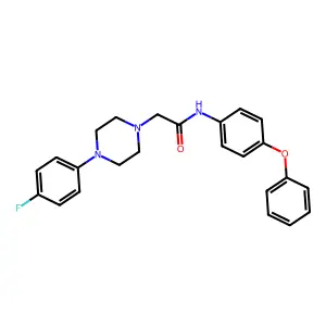 2-[4-(4-fluorophenyl)piperazin-1-yl]-N-(4-phenoxyphenyl)acetamide structure