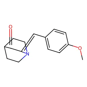 (2E)-2-[(4-methoxyphenyl)methylidene]-1-azabicyclo[2.2.2]octan-3-one structure