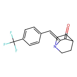 2-{(Z)-[4-(trifluoromethyl)phenyl]methylidene}-3-quinuclidinone structure
