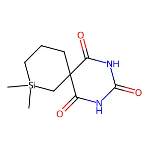 8,8-Dimethyl-2,4-diaza-8-silaspiro(5.5)undecane-1,3,5-trione structure