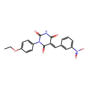 (5E)-1-(4-ethoxyphenyl)-5-[(3-nitrophenyl)methylidene]-1,3-diazinane-2,4,6-trione structure