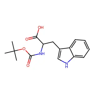 N-((tert-Butoxy)carbonyl)-D-tryptophan structure
