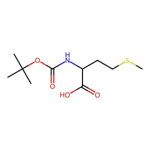 N-(tert-Butyloxycarbonyl)-D-methionine structure