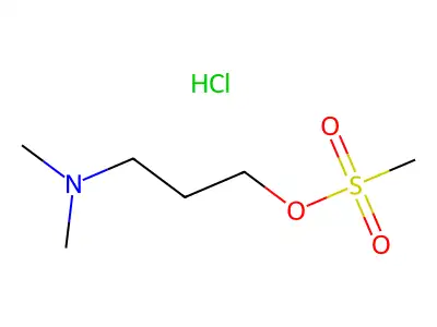 Methanesulfonic acid, 3-(dimethylamino)propyl ester, hydrochloride structure
