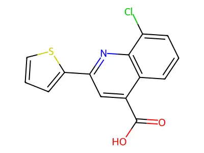 8-Chloro-2-(thiophen-2-yl)quinoline-4-carboxylic acid structure