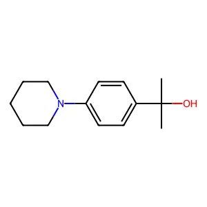α,α-二甲基-4-哌啶子基苄醇 structure