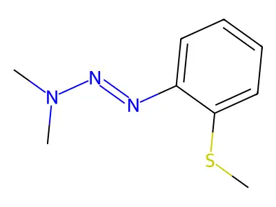 N-Methyl-N-(2-methylsulfanylphenyl)diazenyl-methanamine structure