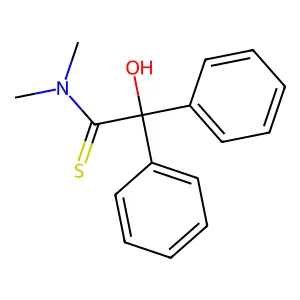 2-羟基-N,N-二甲基-2,2-二苯基乙硫代酰胺 structure
